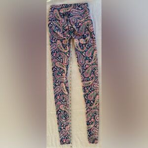 K-DEER Paisley Leggings - Pink and Blue